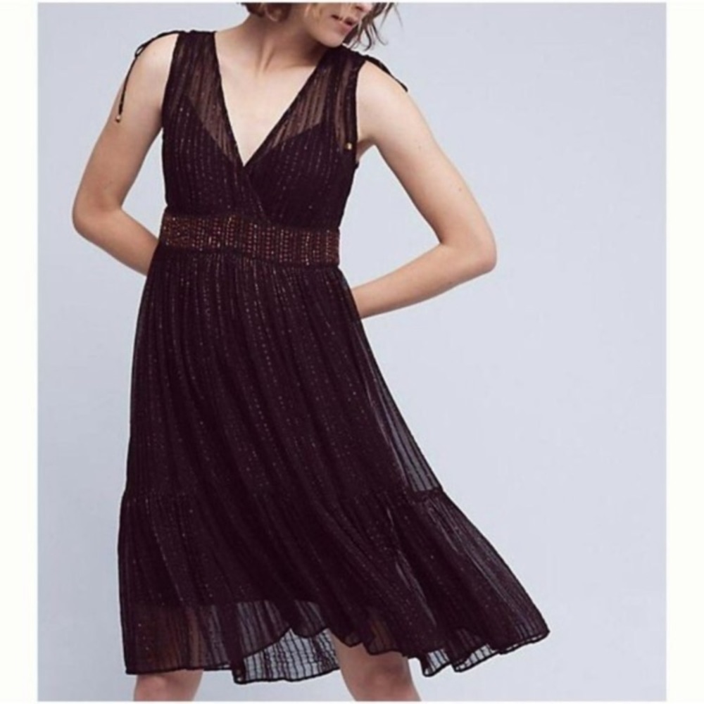Anthropologie Floreat Annecy sheer midi dress
